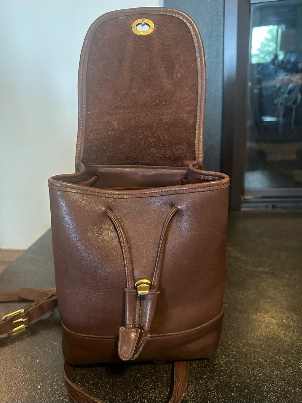 Coach Brown Leather Daypack - Picture 7 of 10